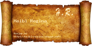 Heibl Regina névjegykártya
